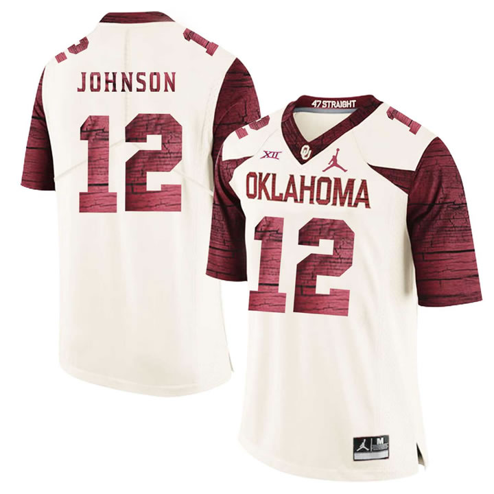 Oklahoma Sooners 12 Will Johnson White 47 Game Winning Streak College Football Jersey Dzhi,We sell and wholesale Oklahoma Sooners 12 Will Johnson White 47 Game Winning Streak College Football Jersey Dzhi on line form chian!